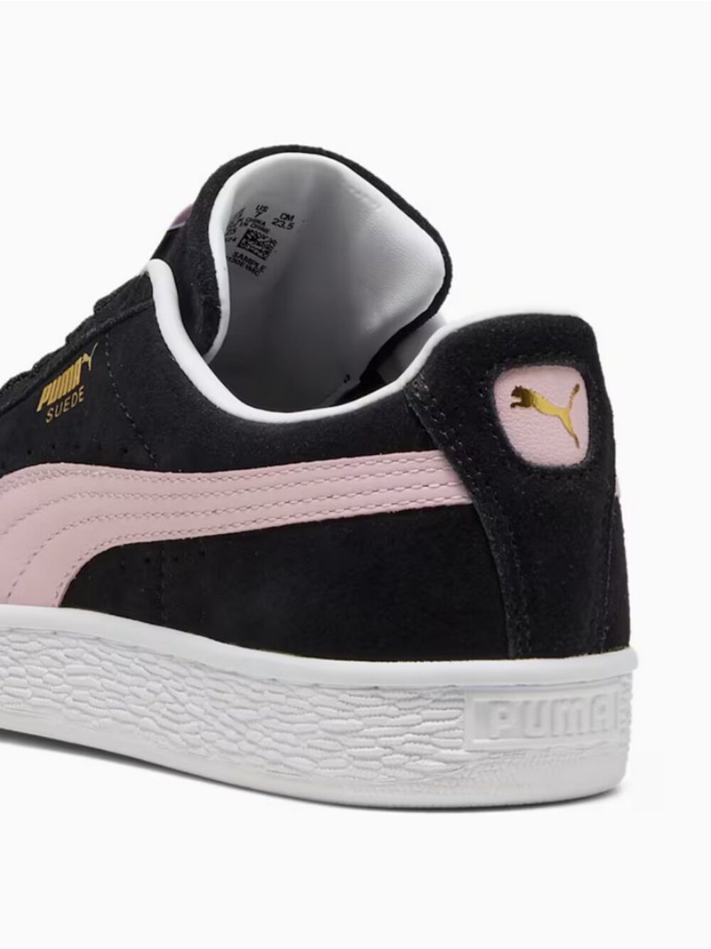 PUMA shoes women US 9 - Black Suade Material with Pink - NIB - FREE SHIP